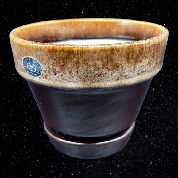 Hand Crafted CPD Natural White Clay Art Pottery Small Planter 4”T 5”W - Picture 4 of 6